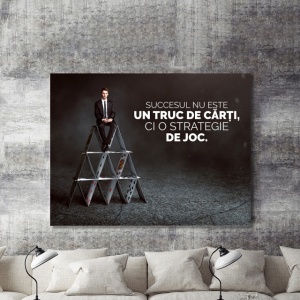 Tablou Motivational - Succesul Nu Este Un Truc De Carti