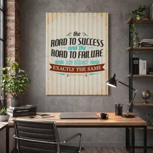 Tablou Motivational - The Road To Success And The Road To Failure