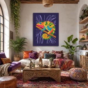 Tablou Pop art chameleon