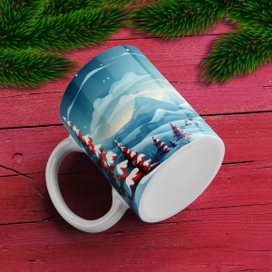 Cana De Craciun - Cartoon Christmas Landscape
