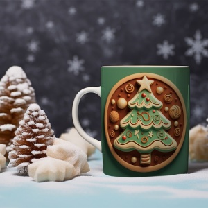 Cana De Craciun - Christmas Cookie on Green - Img 2