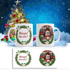Cana De Craciun - Sweet Penguin (mesaj personalizat) - Img 2