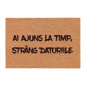 Covor de intrare personalizat - 60x40cm - Ai ajuns la timp. Strâng datoriile - Img 2
