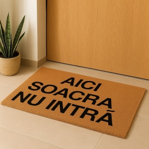 Covor de intrare personalizat - 60x40cm - AICI SOACRA NU INTRA