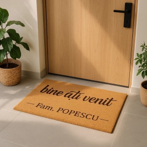 Covor de intrare personalizat - 60x40cm - bine ati venit familie - Img 4