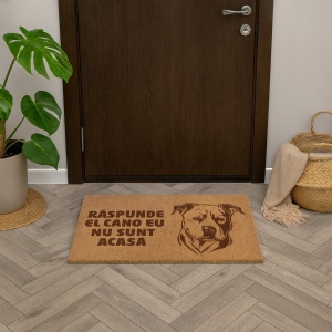 Covor de intrare personalizat - 60x40cm - RASPUNDE EL CAND NU SUNT ACASA