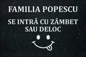 Covor de intrare personalizat - 60x40cm - Se intra cu zambet sau deloc - Img 3