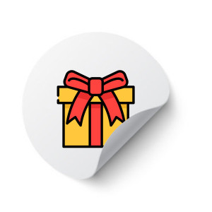 Etichete personalizate CADOU, 100 buc, PVC, rezistente la apa - Img 2