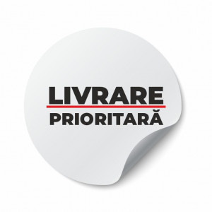 Etichete personalizate LIVRARE PRIORITARA, 100 buc, PVC, rezistente la apa - Img 2