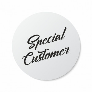 Etichete personalizate SPECIAL CUSTOMER, 100 buc, PVC, rezistente la apa - Img 2