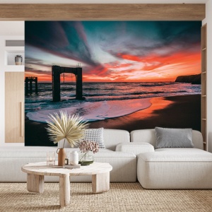 Foto tapet Beach at sunset - Img 3