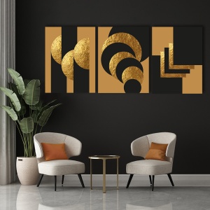 Set 3 Tablouri Elegant art deco