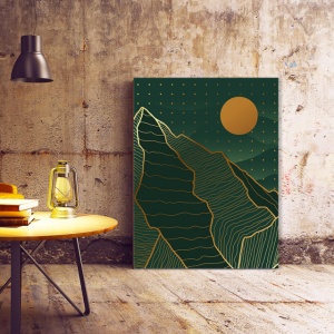 Set Tablouri Canvas - Abstract Dots Golden Landscape - Img 5