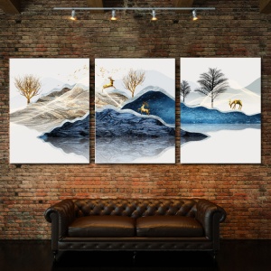 Set Tablouri Canvas - Blue Misty Mountains - Img 3