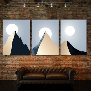 Set Tablouri Canvas - Solitary Mountain Peak - Img 4