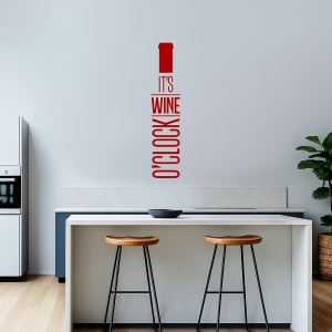 Sticker Bucatarie - Wine o'clock bottle 1