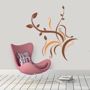 Sticker De Perete Abstract Floral 01