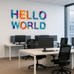 Sticker De Perete Hello World