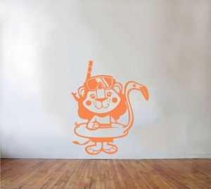 Sticker De Perete Leu La Mare - Img 2