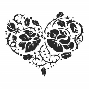 Sticker De Perete Love Heart Rose Flower - Img 4