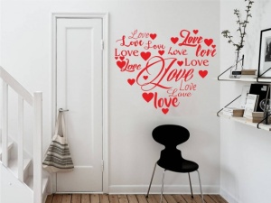 Sticker De Perete Love Scris In Forma De Inima - Img 4