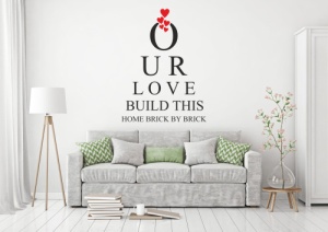 Sticker De Perete Our Love Build This Home Brick By Brick - Img 3