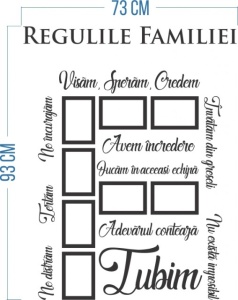 Sticker De Perete Regulile Familiei - Img 3