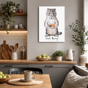 Tablou Bucatarie - Purrfect Breakfast