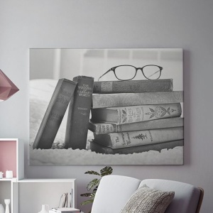 Tablou Canvas Books In Black And White - Img 2