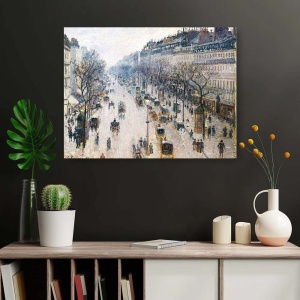 Tablou Canvas "Boulevard Montmartre" - Bulevardul Montmartre iarna