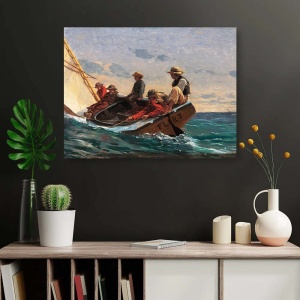 Tablou Canvas "Breezing Up (A Fair Wind)" - Băieți în barcă - Img 2
