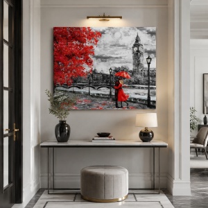 Tablou Canvas Efect Pictura Zi Ploioasa La Londra