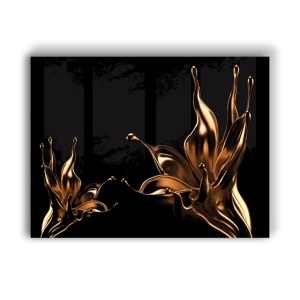 Tablou Canvas Golden Drops Lillies - Img 3