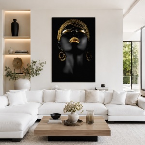 Tablou Canvas Golden Lips And Hair