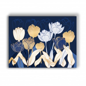Tablou Canvas Golden Tulips - Img 2