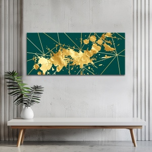 Tablou canvas - Green and Gold (ZAZ 007)