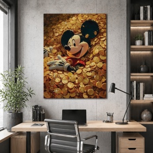 Tablou Canvas Inspirațional - Golden Coins Shower
