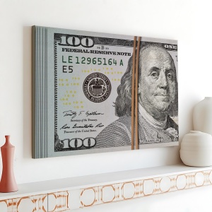 Tablou Canvas Inspirațional - Stack of Money - Img 3