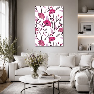 Tablou canvas - Maci stilizati (Floral 124)