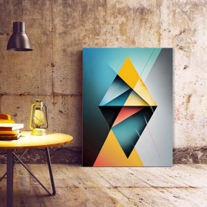 Tablou Canvas Modern Abstract - 3D Colorful diamond - Img 2