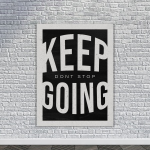 Tablou Canvas Motivational - Keep going (concrete) - Img 4