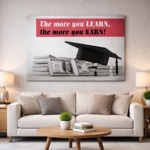 Tablou Canvas Motivational - The More You Learn