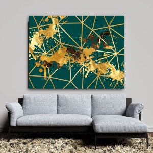 Tablou canvas - Rusty Gold on Green (ZAZ 017) - Img 5