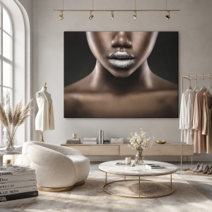 Tablou Canvas Silver Lips