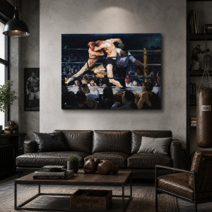 Tablou Canvas "Stag Night At Sharkeys" - Luptători la Sharkey’s