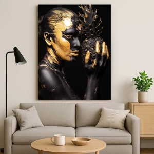 Tablou Canvas - The lady and the pineapple - Img 2
