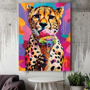 Tablou Canvas - Urban Art Cheetah - Img 3