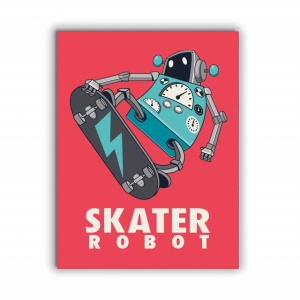 Tablou Copii - Skater Robot - Img 3