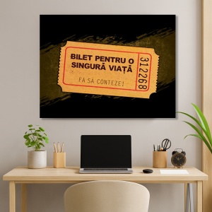 Tablou Motivational - Bilet Pentru O Viata