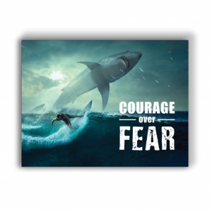 Tablou Motivational - Courage Over Fear - Img 3